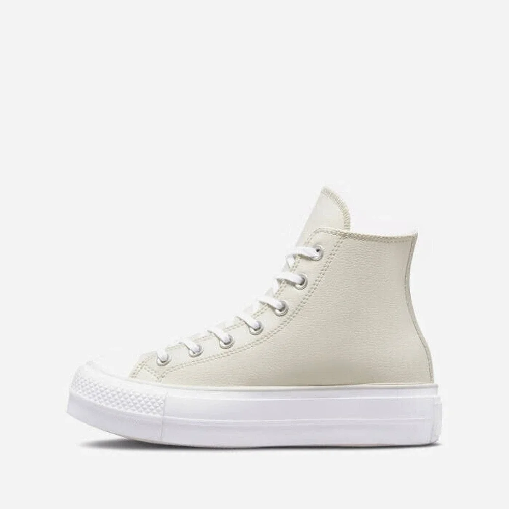 Converse‎ All Star Lift Hi Top Platform Leather Bone Grey White Women's Size 9.5